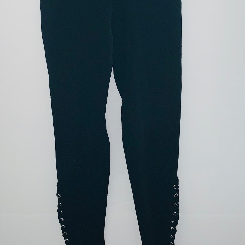 Zara Knit Black Accent Tie Pants Sz. M